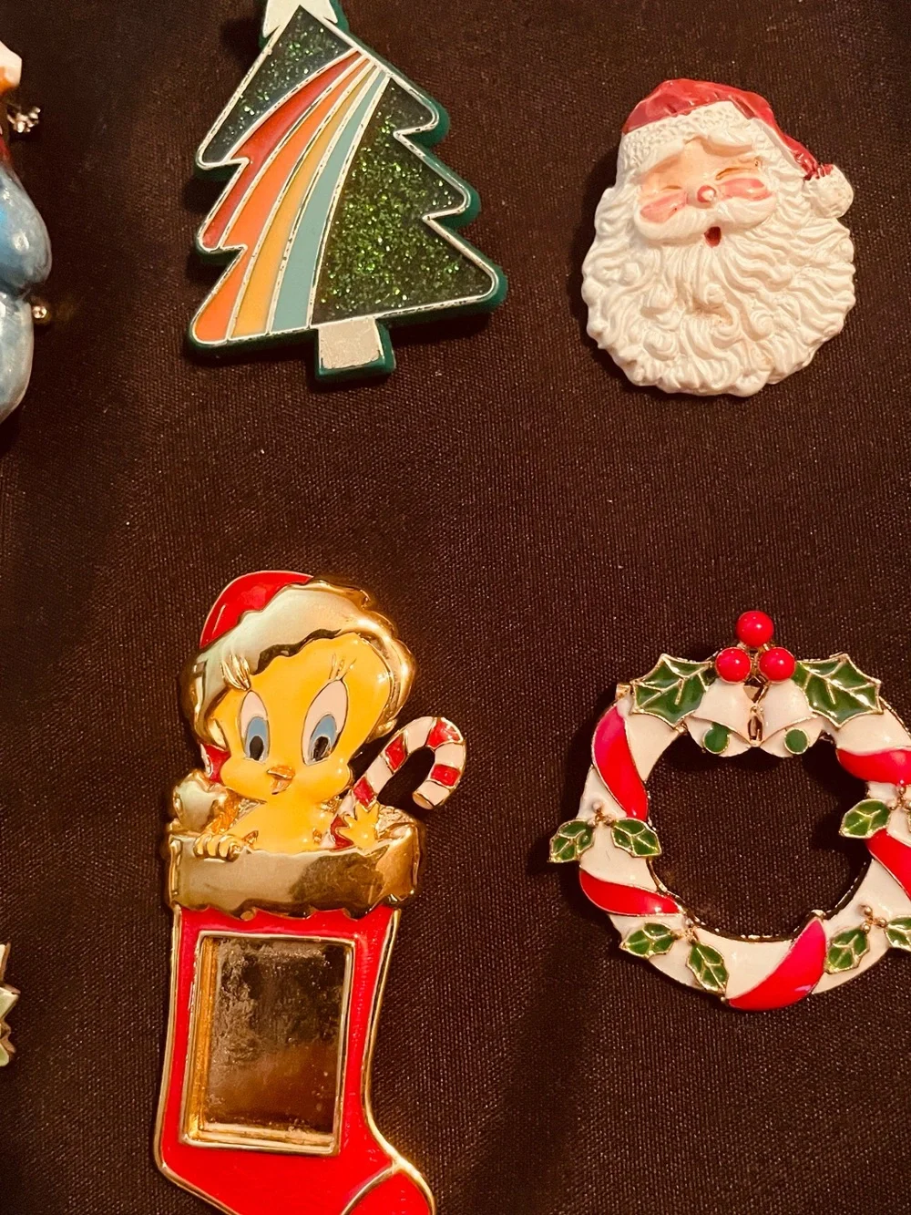 Kids Holiday Charm Pendants & Pins, Red, Green, White, Silver